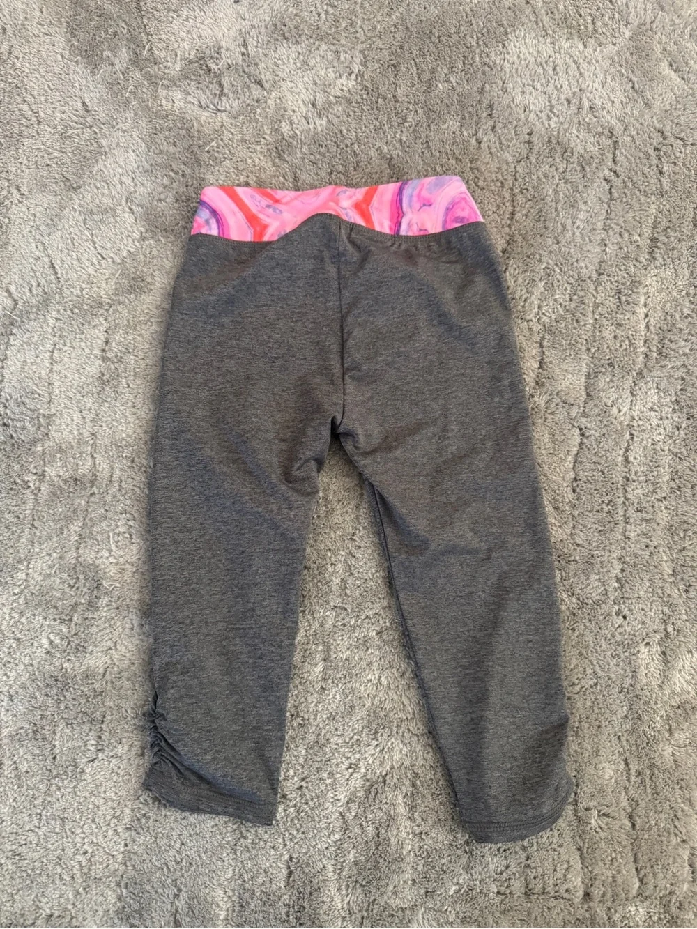 Layer 8 Grey Printed Waistband Capri Leggings